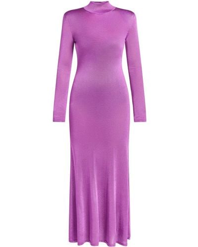 Tom Ford Knitted Jersey Maxi Dress - Purple