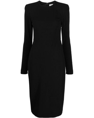 Victoria Beckham ラウンドネック ドレス - ブラック