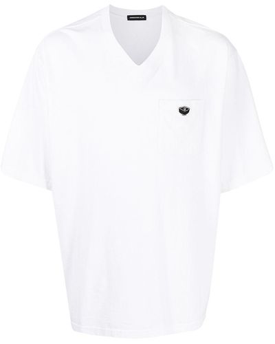 Undercover T-Shirt mit V-Ausschnitt - Weiß