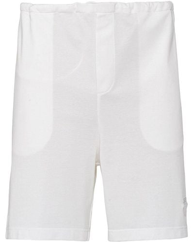 Prada Piqué Bermuda Shorts - White