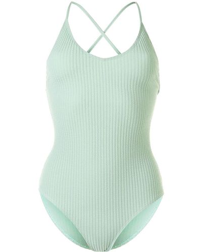 Duskii Margot Ribbed Swimsuit - Green