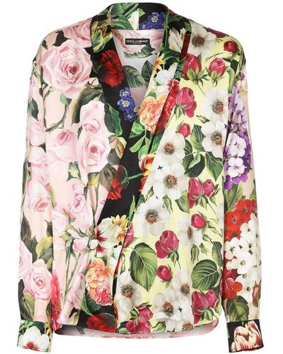 Dolce & Gabbana Camicia a fiori - Rosa