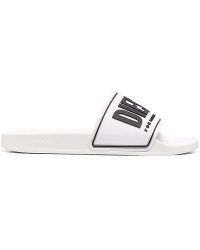 DIESEL Sandali slides Sa-Mayemi Cc con logo - Bianco