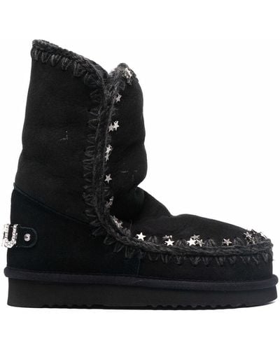 Mou Eskimo 24 Star Embellished Boots - Black