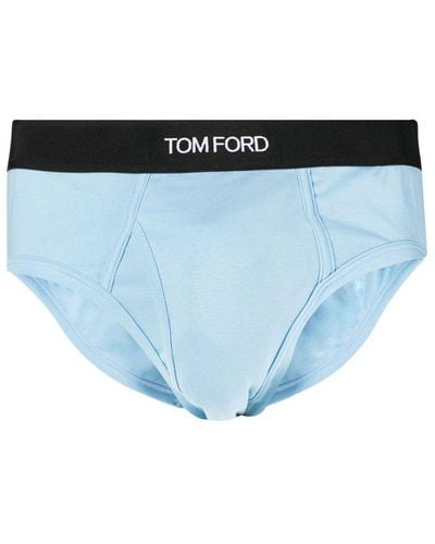 Tom Ford Boxershorts Met Logoband - Blauw
