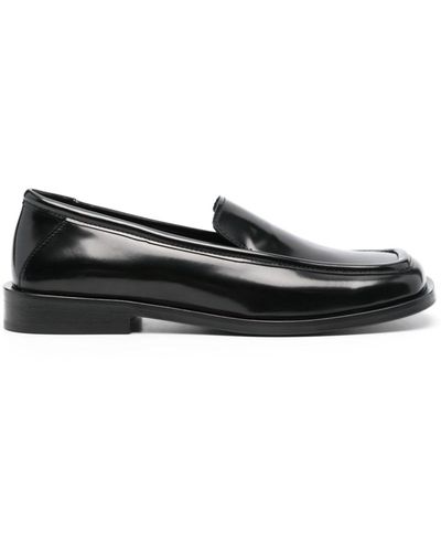 The Attico Micol Leren Loafers - Zwart