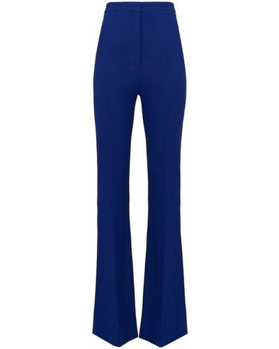 Alexander McQueen Pantalones bootcut de talle alto - Azul