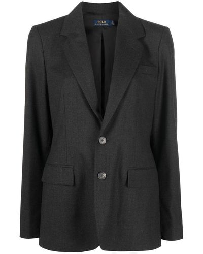 Polo Ralph Lauren Blazer boutonné en laine - Noir
