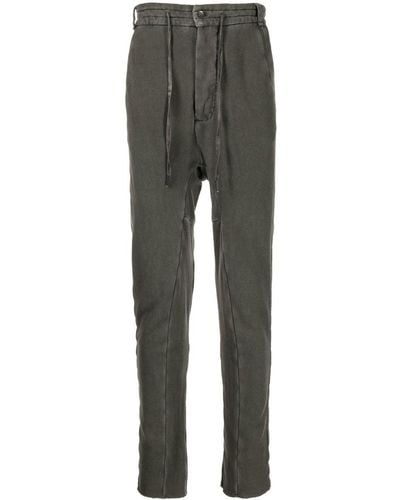 Masnada Drawstring-waist Drop-crotch Trousers - Grey