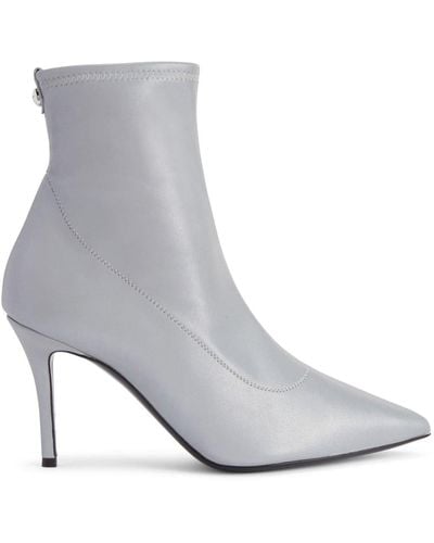 Giuseppe Zanotti Mirea 90mm Leather Ankle Boots - White