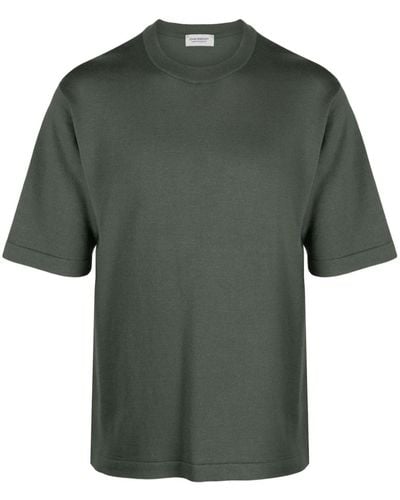 John Smedley Katoenen T-shirt - Groen