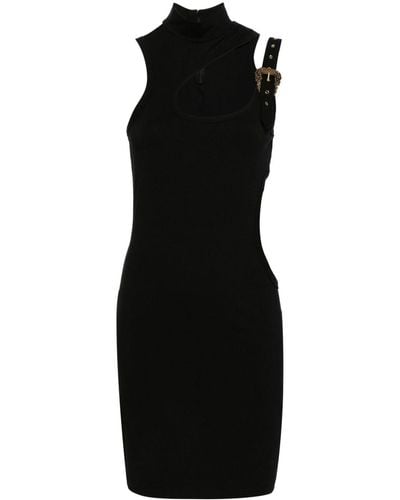 Versace Jeans Couture Vestido corto con tirantes con hebilla - Negro