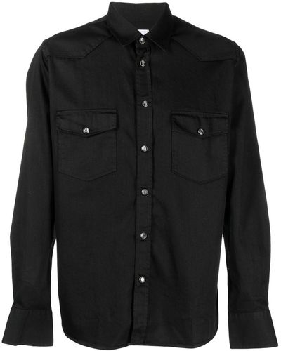 PT Torino Camisa con bolsillos de solapa - Negro