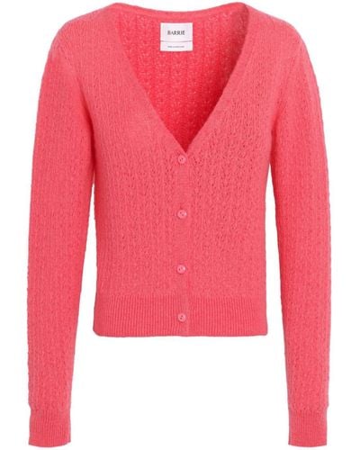Barrie V-neck Cashmere Cardigan - Pink