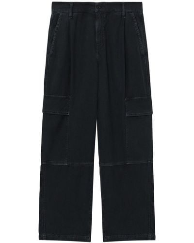 Agolde Jericho Cropped Cargo Trousers - Blue