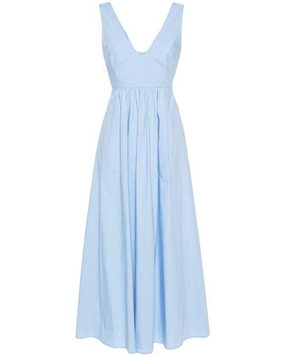 P.A.R.O.S.H. Bow-detail Midi Dress - Blue