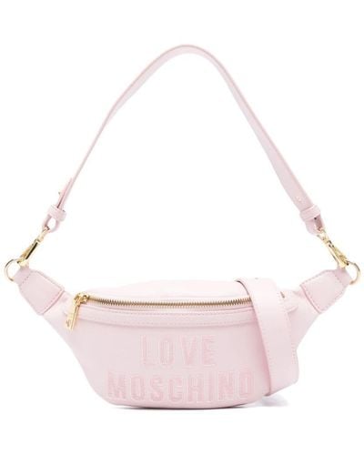 Love Moschino Logo-embellished Belt Bag - Pink