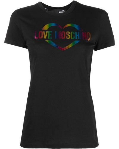 Love Moschino ロゴプリント Tシャツ - ブラック