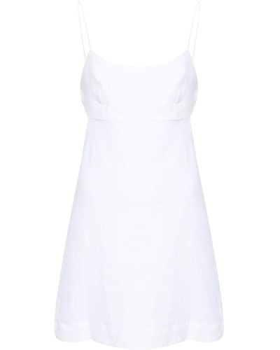 Faithfull The Brand Antibes Linen Mini Dress - White