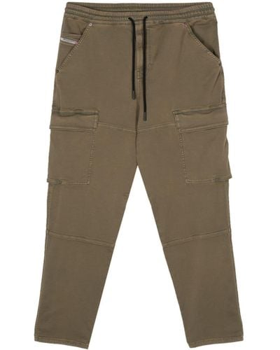 DIESEL D-krooley Logo-embroidered Cargo Pants - Green