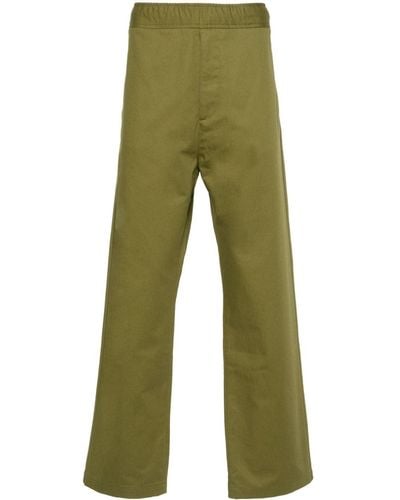 Moncler Cropped Tapered Trousers - Green