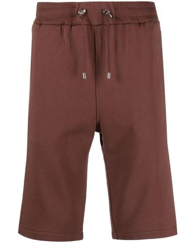 Balmain Pantalones cortos de chándal con logo - Rojo