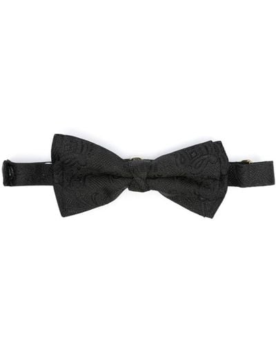 Etro Paisley-print Silk-blend Bow Tie - Black