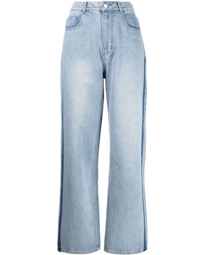 B+ AB High-waisted Straight-leg Jeans - Blue