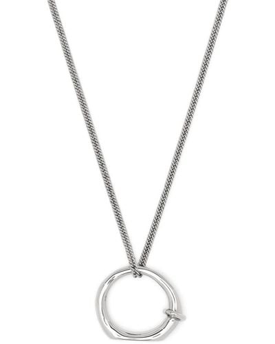 Jil Sander Ring-pendant Chain-link Necklace - Metallic