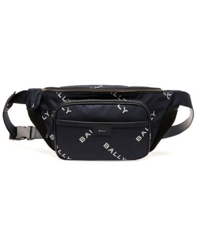 Bally Logo-print Cotton Belt Bag - Black
