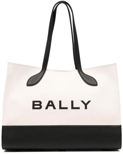 Bally Bar ロゴ ハンドバッグ - ブラック