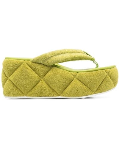 Le Silla Square Wedge Sandals - Yellow