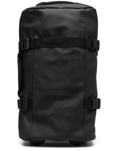 Rains Logo-print Zipped luggage - Black
