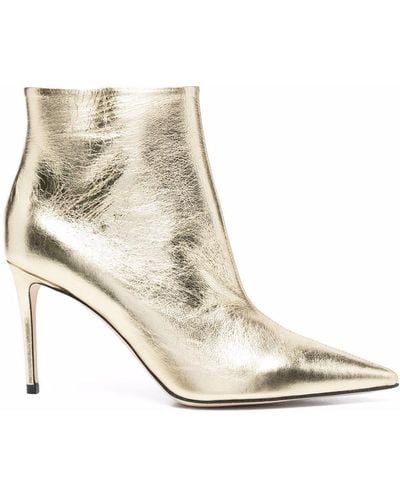 SCAROSSO X Brian Atwood Anya Metallic-effect Ankle Boots