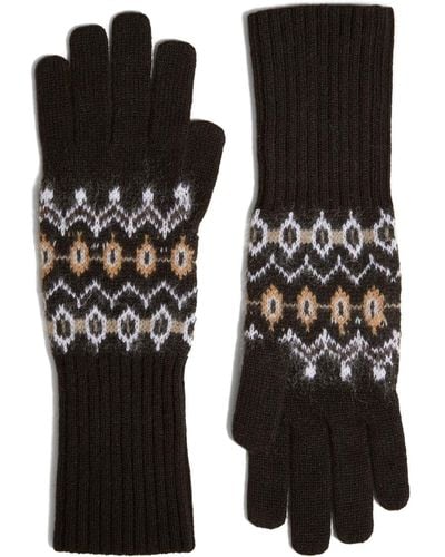 Khaite The Vail Cashmere Gloves - Black