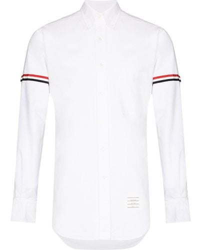 Thom Browne Grosgrain Armband Oxford Shirt - White
