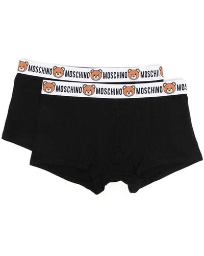Moschino Teddy Bear Waistband Boxers (pack Of Two) - Black