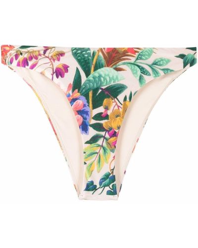 Zimmermann Bragas de bikini con motivo floral - Verde