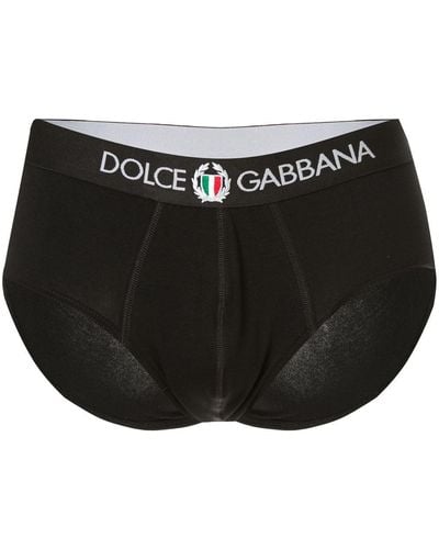 Dolce & Gabbana Slip Met Merk - Zwart
