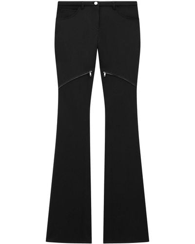 Courreges Ellipse Low-rise Twill Trousers - Black