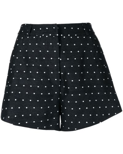 Macgraw Poppy Polka-dot Mini Shorts - Black