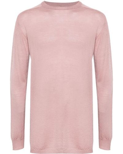 Rick Owens Oversized Pullover aus Schurwolle - Pink