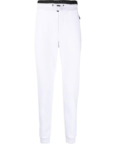 Philipp Plein Pantalon de jogging à patch logo - Blanc