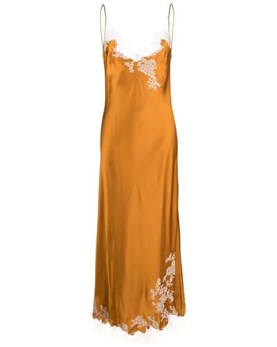 Carine Gilson Calais-caudry Lace Silk Gown - Metallic
