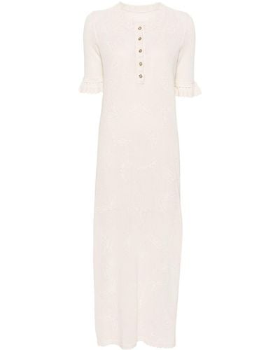 Zadig & Voltaire Salmy Wings Pointelle-knit Dress - White