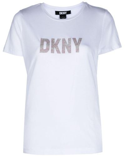DKNY Camiseta con logo estampado - Blanco
