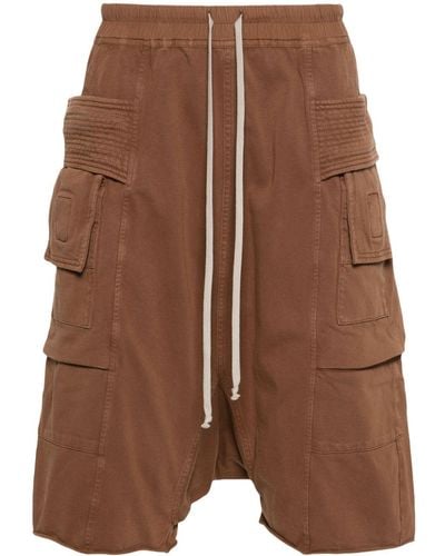 Rick Owens Jersey Cargo Shorts - Brown