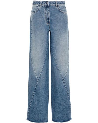 Givenchy Wide Leg Denim Jeans - Blue