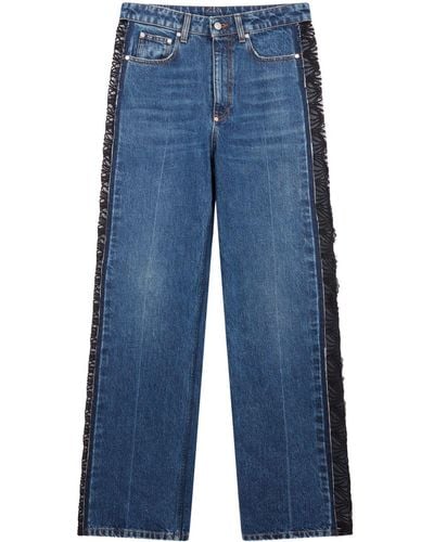 Stella McCartney Jeans dritti con inserti - Blu