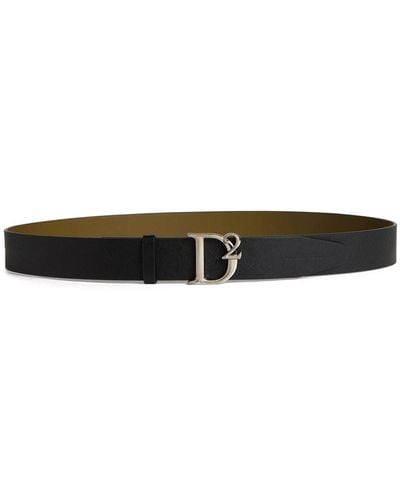 DSquared² D2 Statement Reversible Leather Buckle - Black